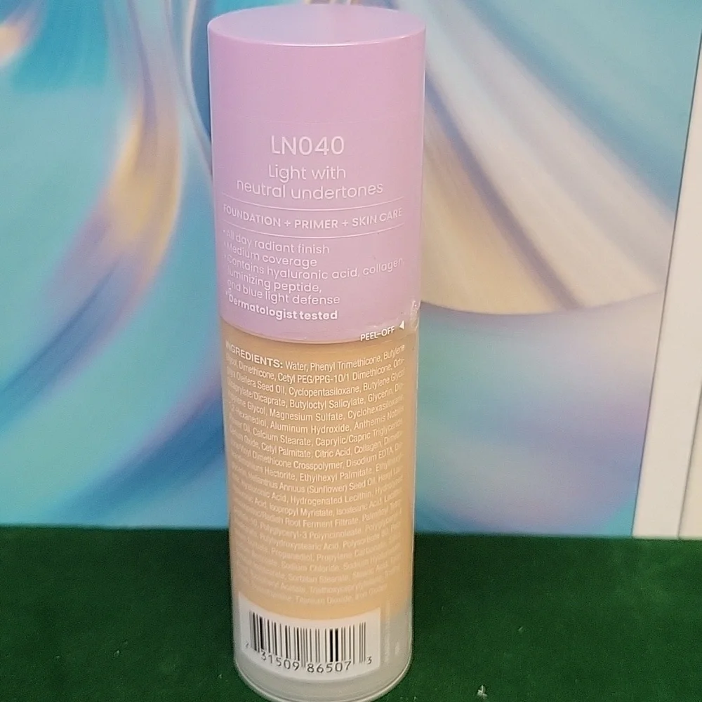 Joah Crystal Glow Peptide Infused Foundation New Sealed 30ml Tube LN040